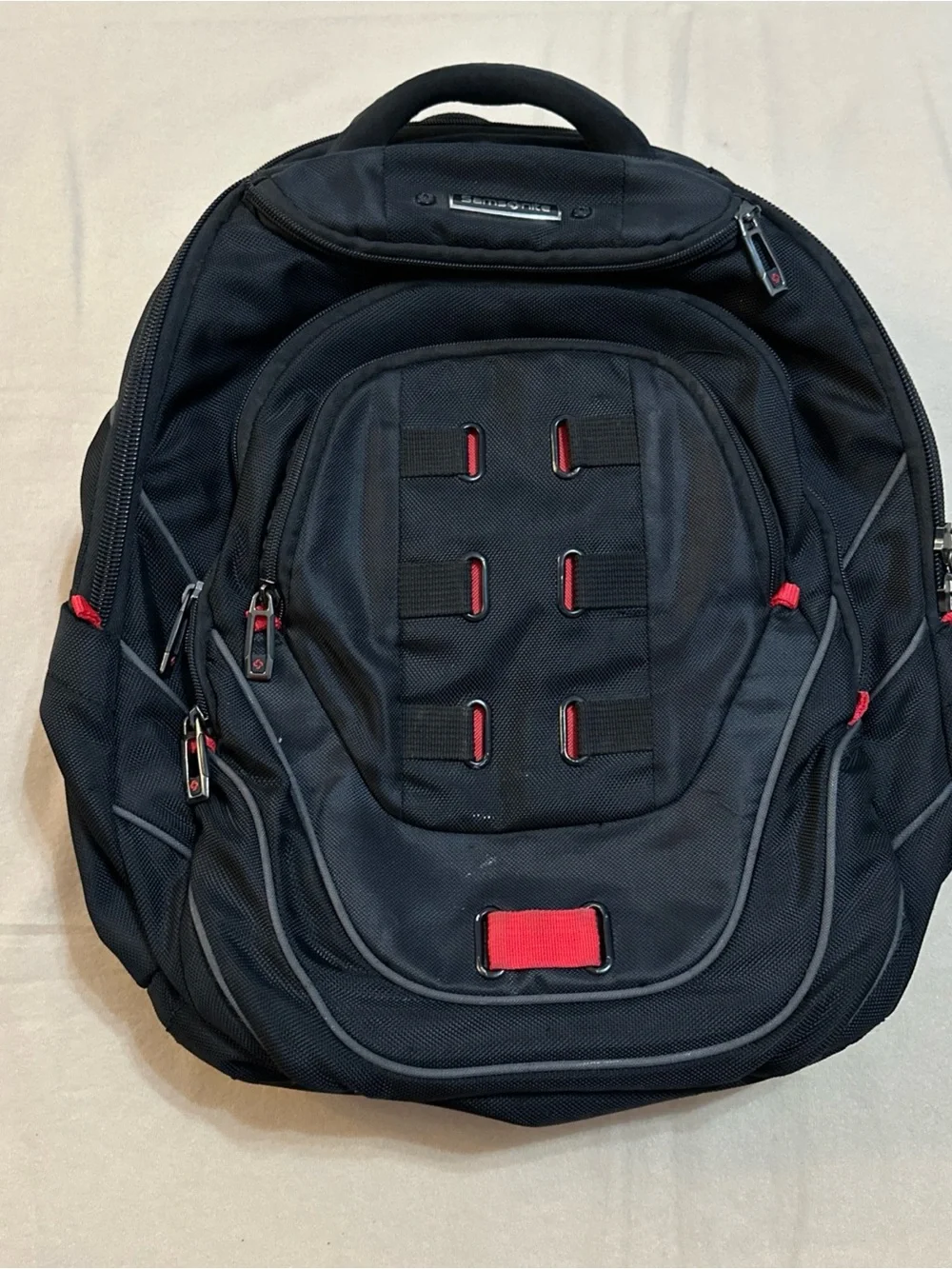 Samsonite TECHTONIC Black Red Polyester Padded Backpack for 15